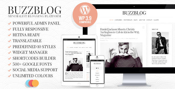 Download Nulled BuzzBlog - v1.7 Clean & Personal WordPress Blog Theme
