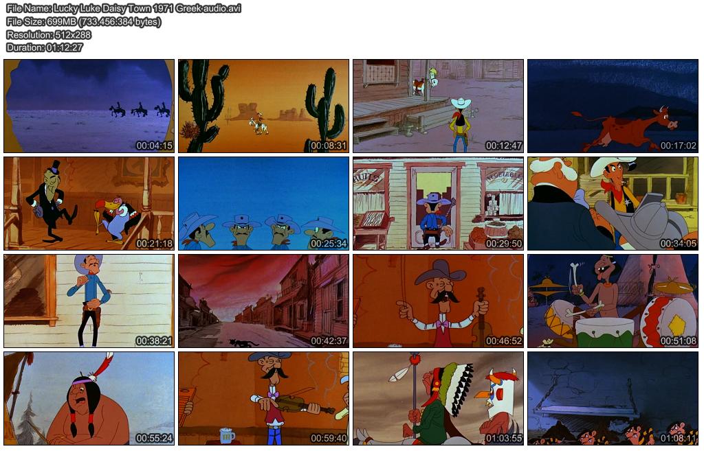 Lucky Luke Daisy Town 1971 Greek audio avi preview 0