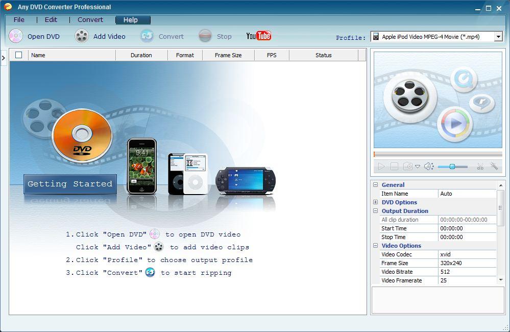 Any DVD Converter Professional v4 0 6 Portable preview 0