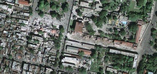 Satellite view of Port-au-Prince, Haiti Earthquake damage