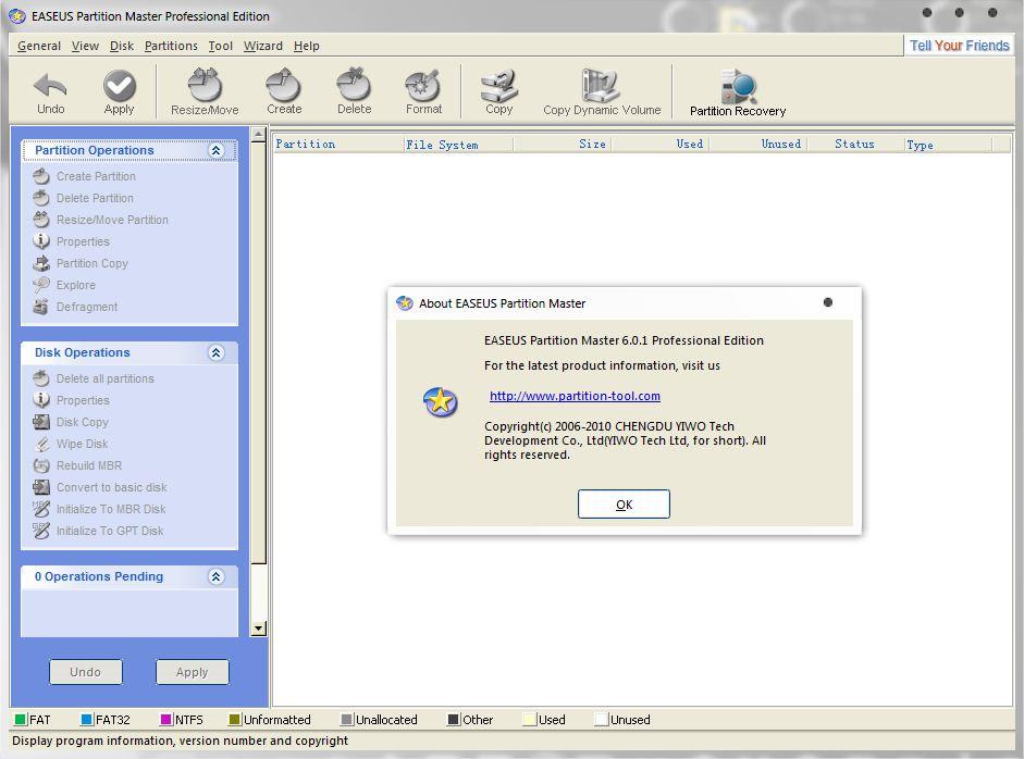 EASEUS Partition Master 6 0 1 Professional Edition Portable preview 0