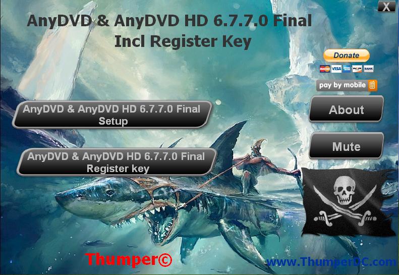 Download AnyDVD & AnyDVD HD 6.7.7.0 Final + Register key ( ThumperTM 