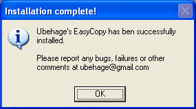 Ubehage's EasyCopy exe preview 1