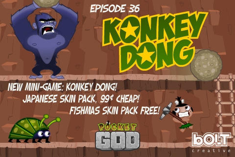 Pocket God Episode 36 Konkey Dong v1 36 iPhone iPod Touch iPad-COREPDA preview 0