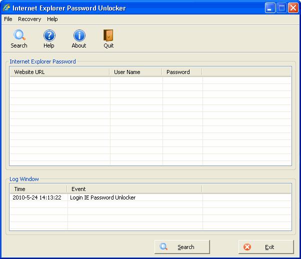 Internet Explorer Password Unlocker 3 0 1 4 Portable preview 0